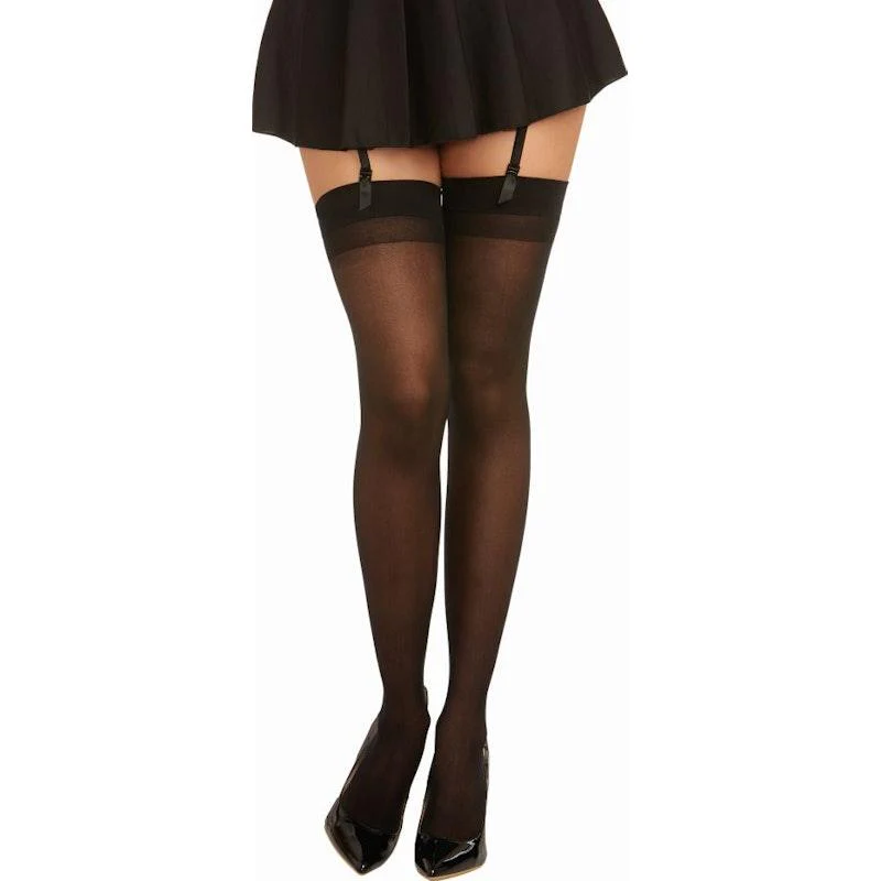 Dreamgirl Back Seam Sheer Thigh High Stockings Hot Pink - Image 15
