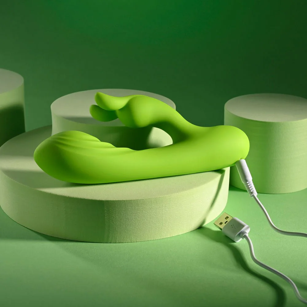 Evolved Brat Bunny Rabbit Vibrator – USB Rechargeable G-Spot Toy, Green - Image 10