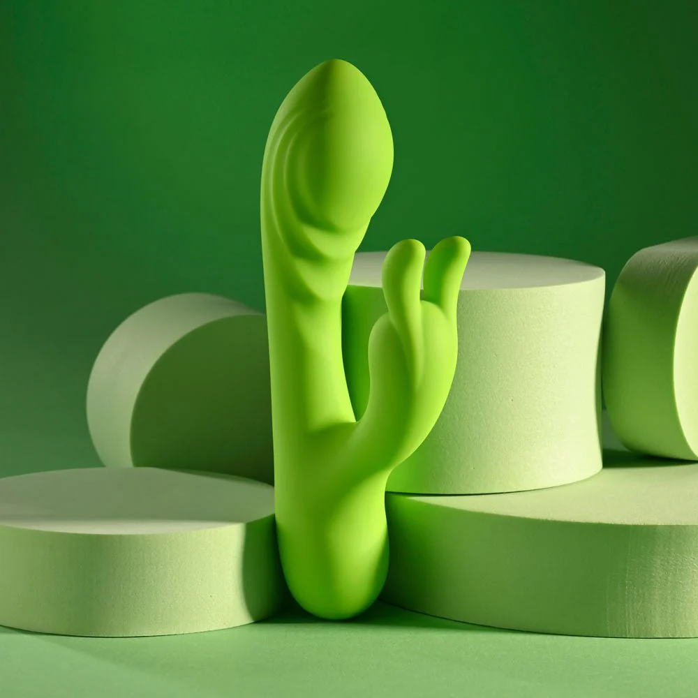 Evolved Brat Bunny Rabbit Vibrator – USB Rechargeable G-Spot Toy, Green - Image 4