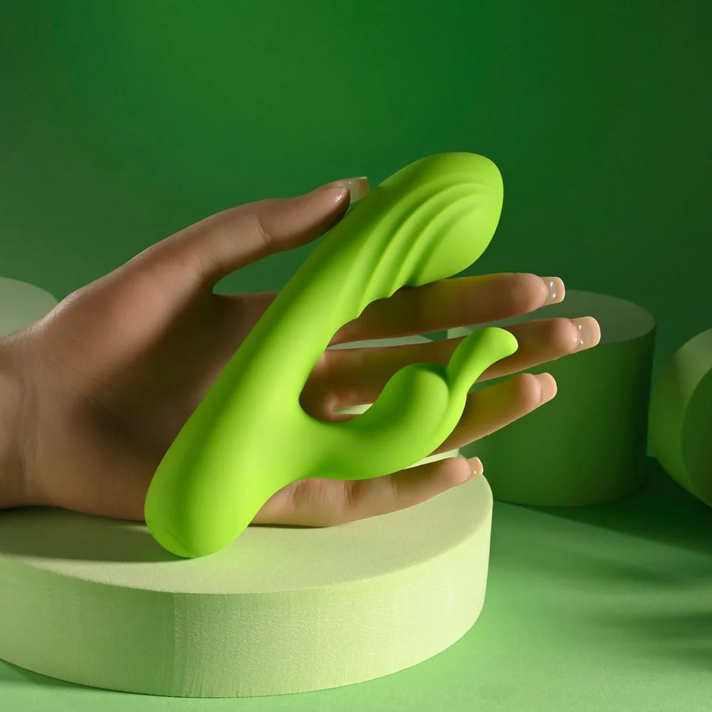 Evolved Brat Bunny Rabbit Vibrator – USB Rechargeable G-Spot Toy, Green - Image 5
