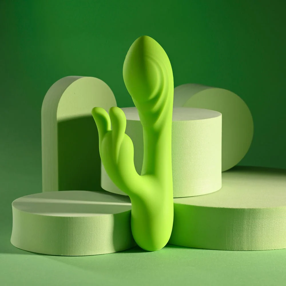 Evolved Brat Bunny Rabbit Vibrator – USB Rechargeable G-Spot Toy, Green - Image 6