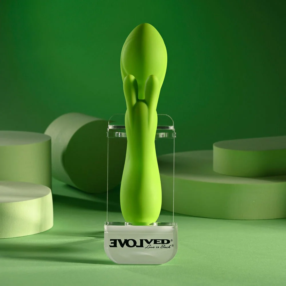 Evolved Brat Bunny Rabbit Vibrator – USB Rechargeable G-Spot Toy, Green - Image 7
