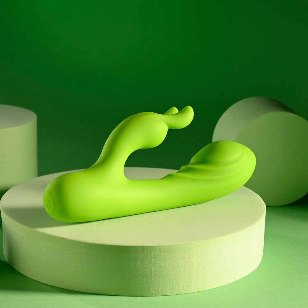 Evolved Brat Bunny Rabbit Vibrator – USB Rechargeable G-Spot Toy, Green - Image 8