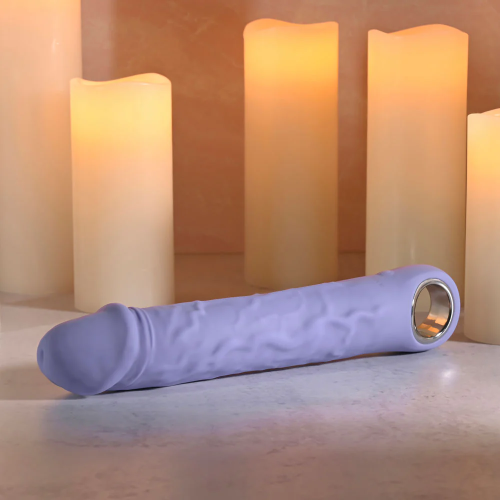 Evolved Large Fantasy Vibrator – Purple USB Rechargeable Toy - Image 4