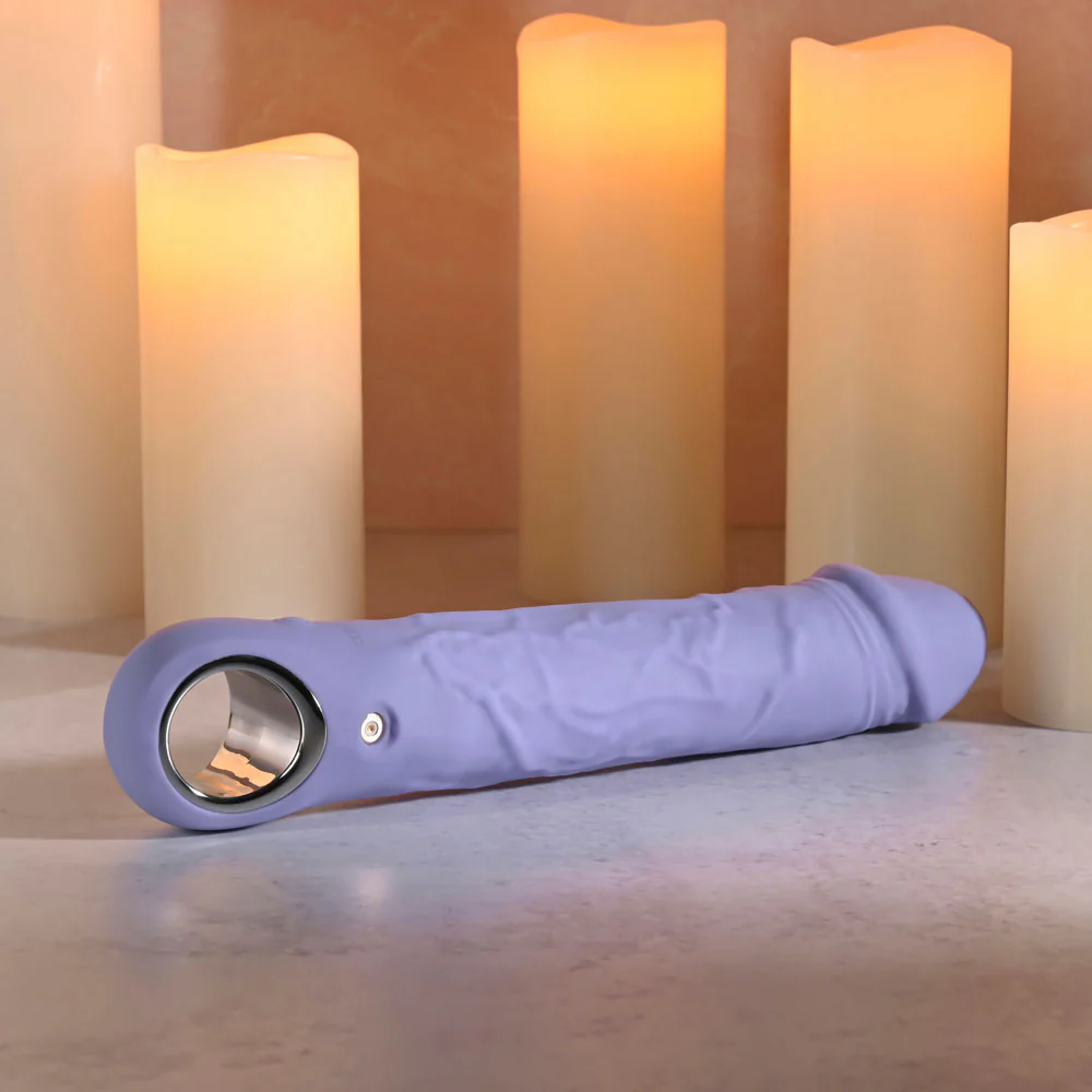 Evolved Large Fantasy Vibrator – Purple USB Rechargeable Toy - Image 5