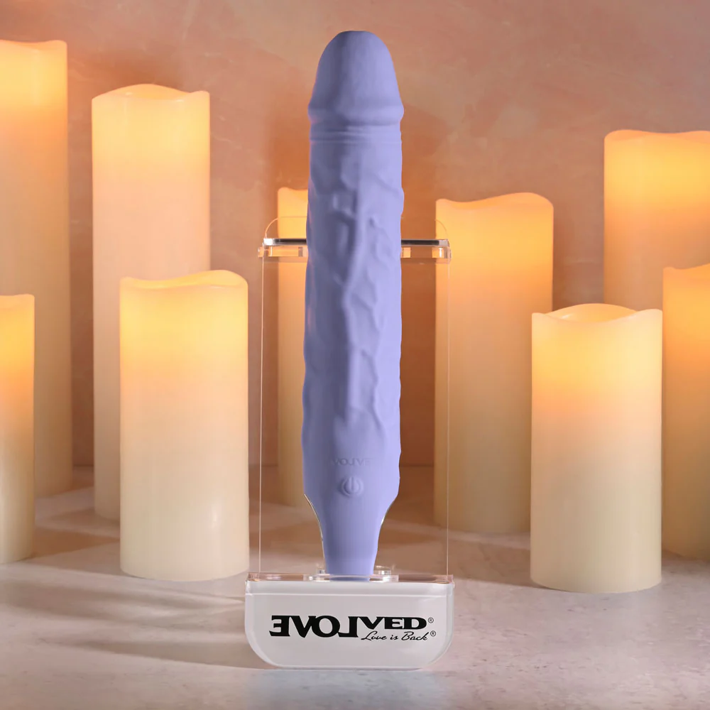 Evolved Large Fantasy Vibrator – Purple USB Rechargeable Toy - Image 6