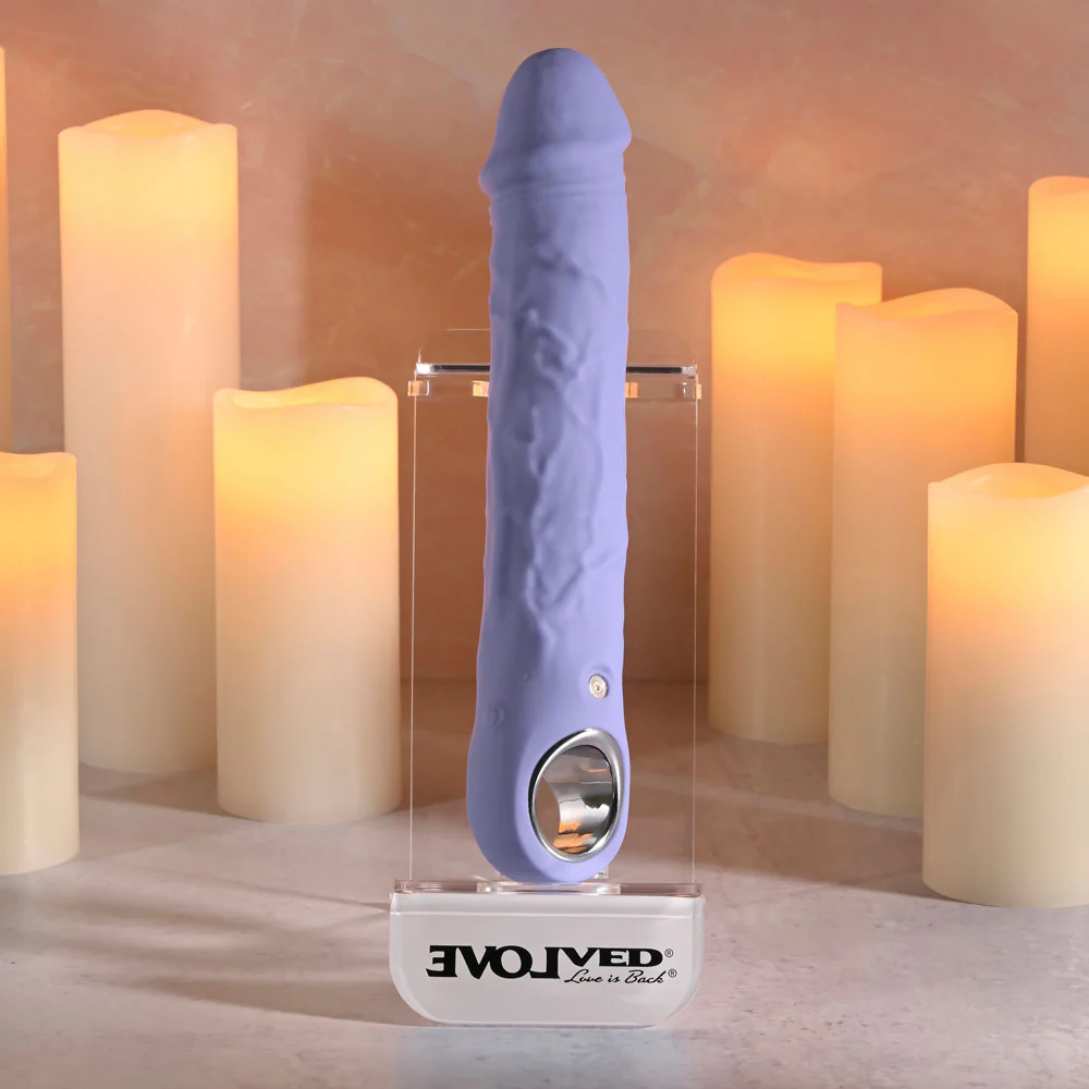 Evolved Large Fantasy Vibrator – Purple USB Rechargeable Toy - Image 7