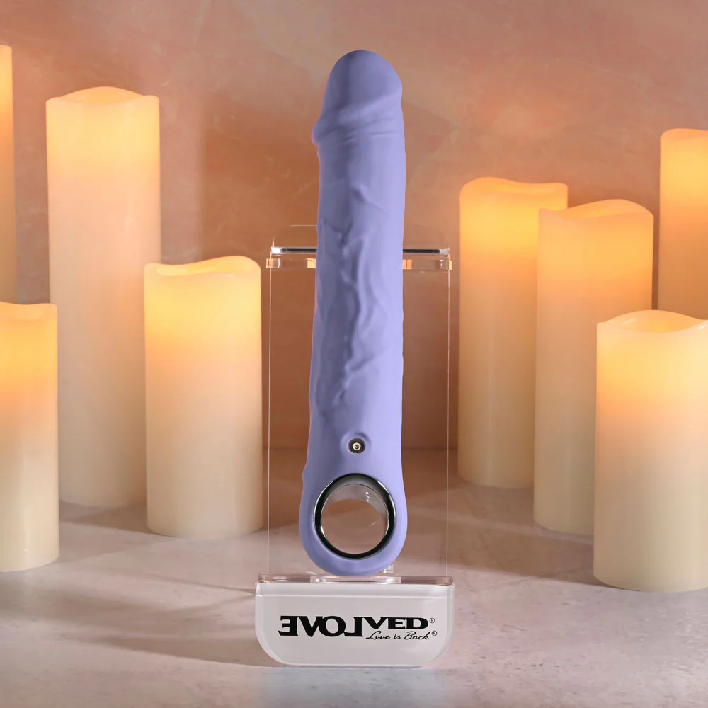 Evolved Large Fantasy Vibrator – Purple USB Rechargeable Toy - Image 8