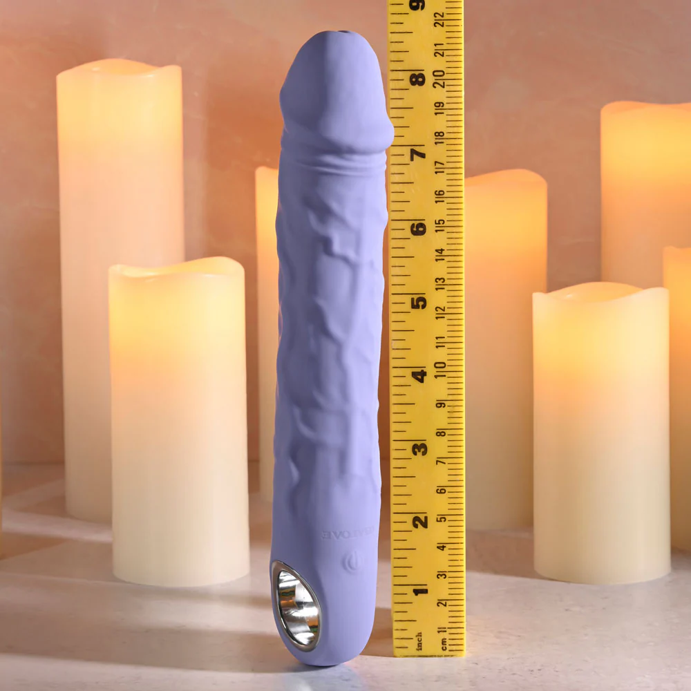 Evolved Large Fantasy Vibrator – Purple USB Rechargeable Toy - Image 9