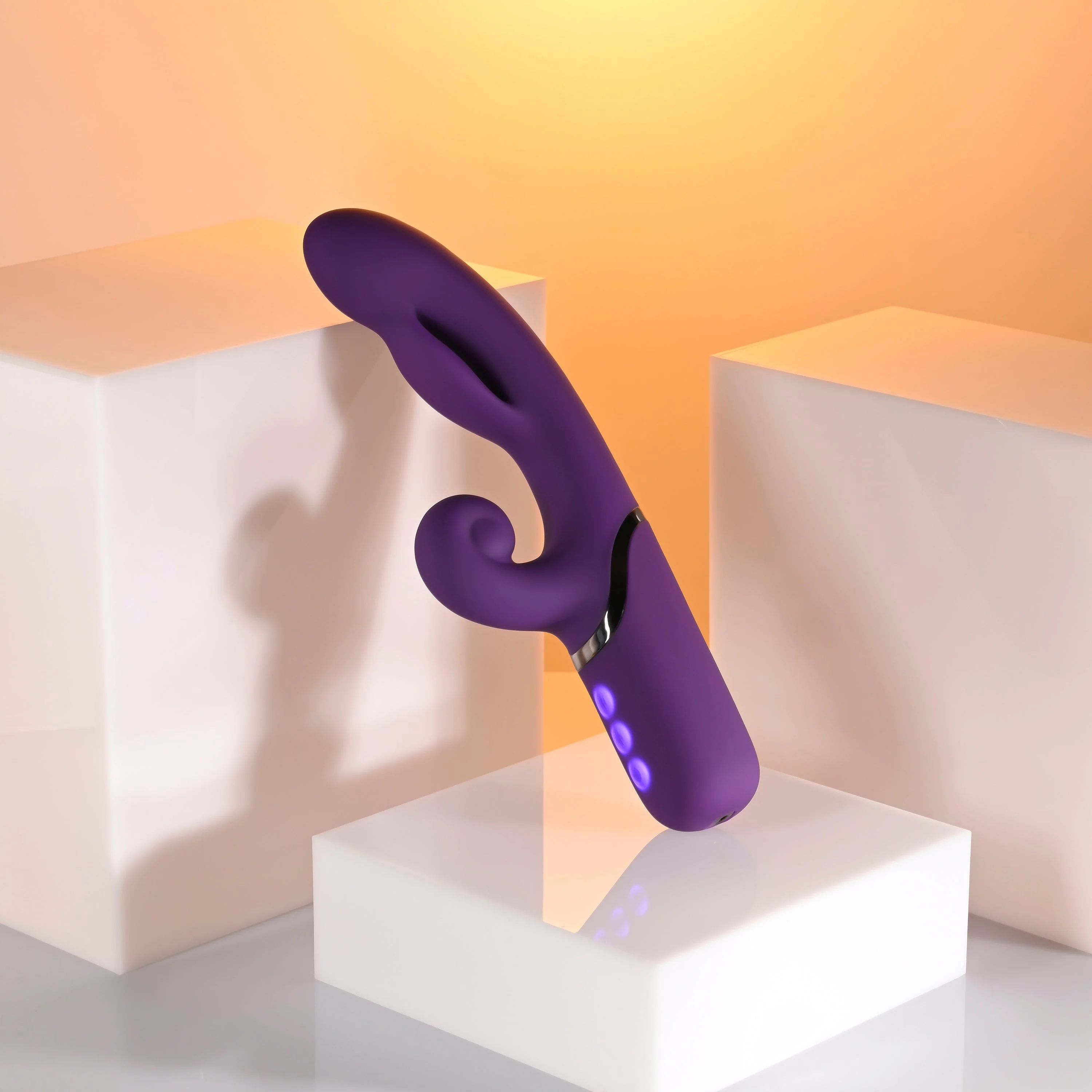 Evolved Pleasure Puff Inflatable Rabbit Vibrator | Purple Silicone G-Spot - Image 13