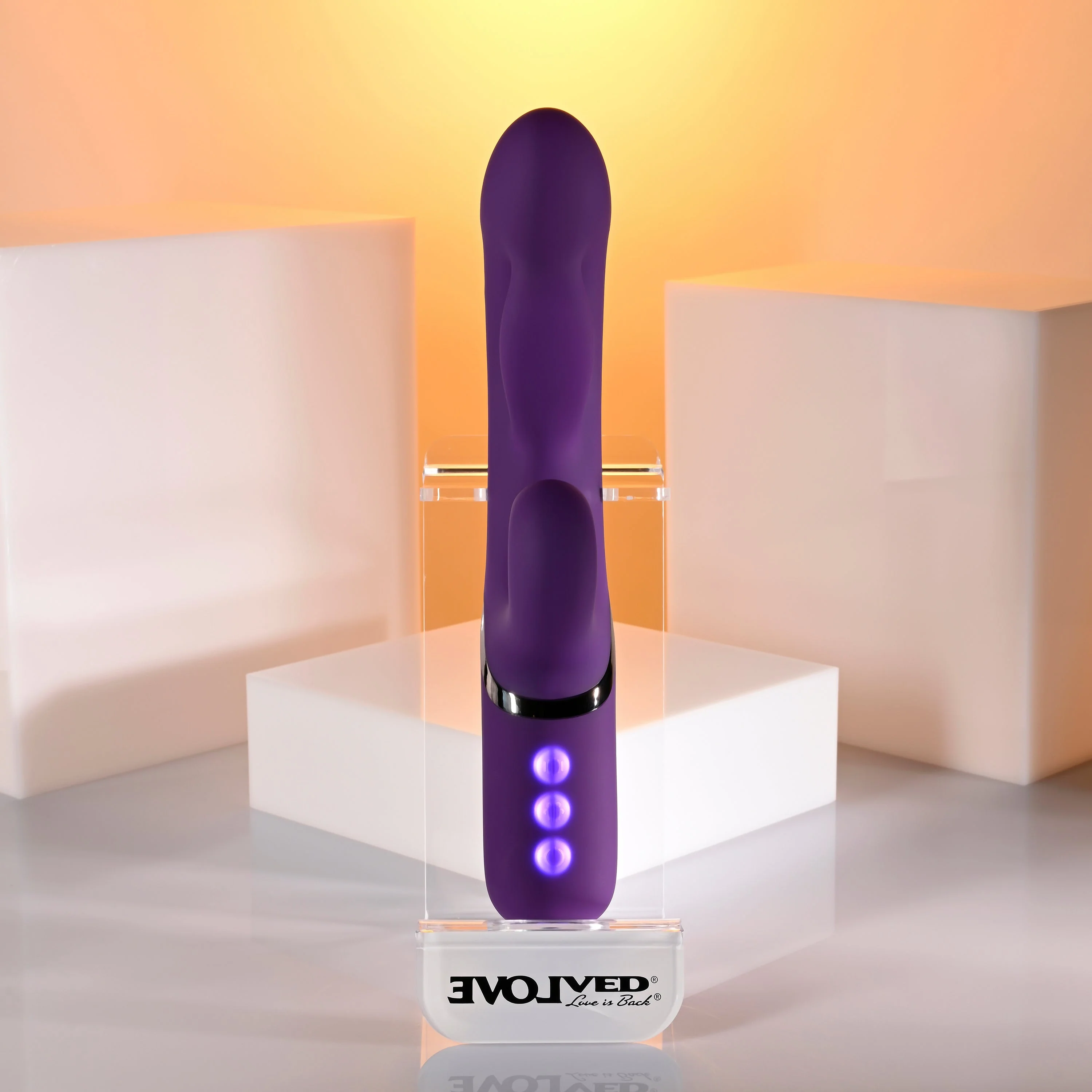 Evolved Pleasure Puff Inflatable Rabbit Vibrator | Purple Silicone G-Spot - Image 16