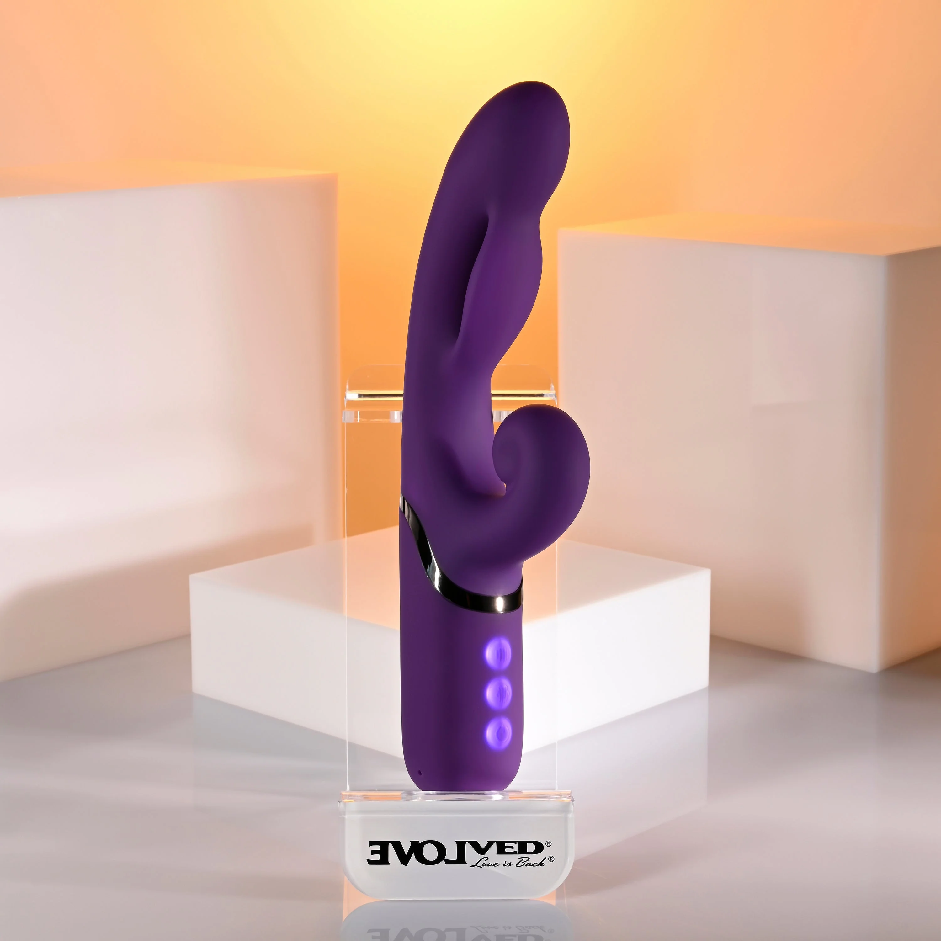 Evolved Pleasure Puff Inflatable Rabbit Vibrator | Purple Silicone G-Spot - Image 17