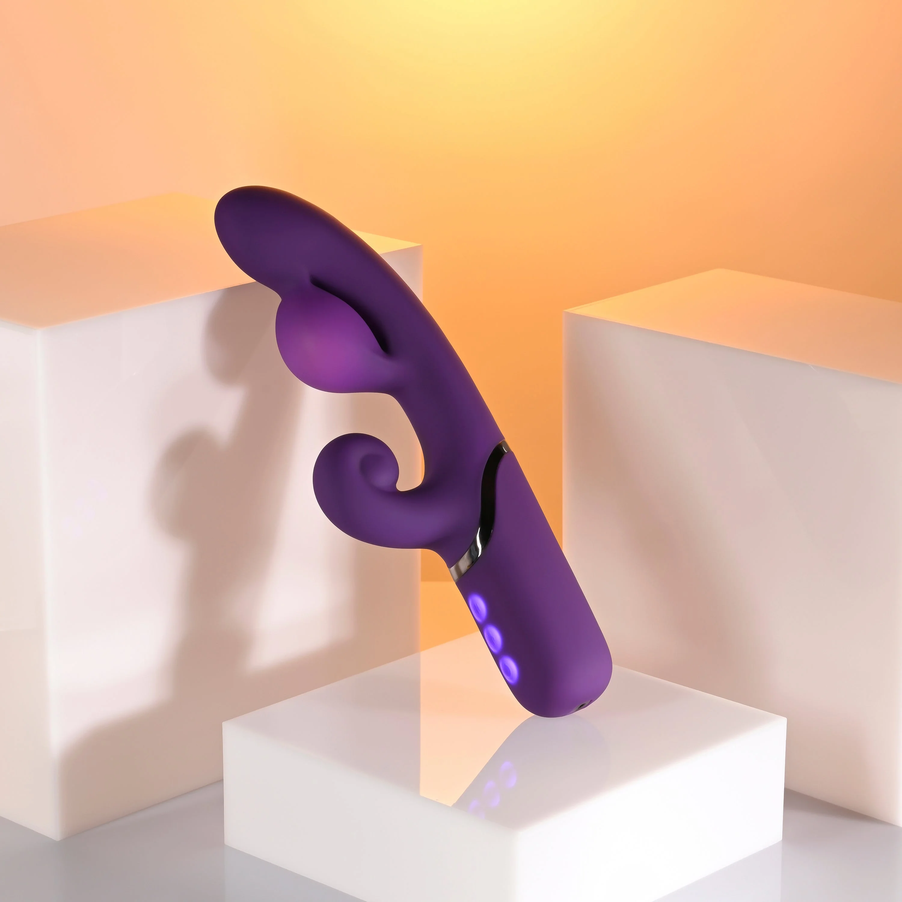 Evolved Pleasure Puff Inflatable Rabbit Vibrator | Purple Silicone G-Spot - Image 18