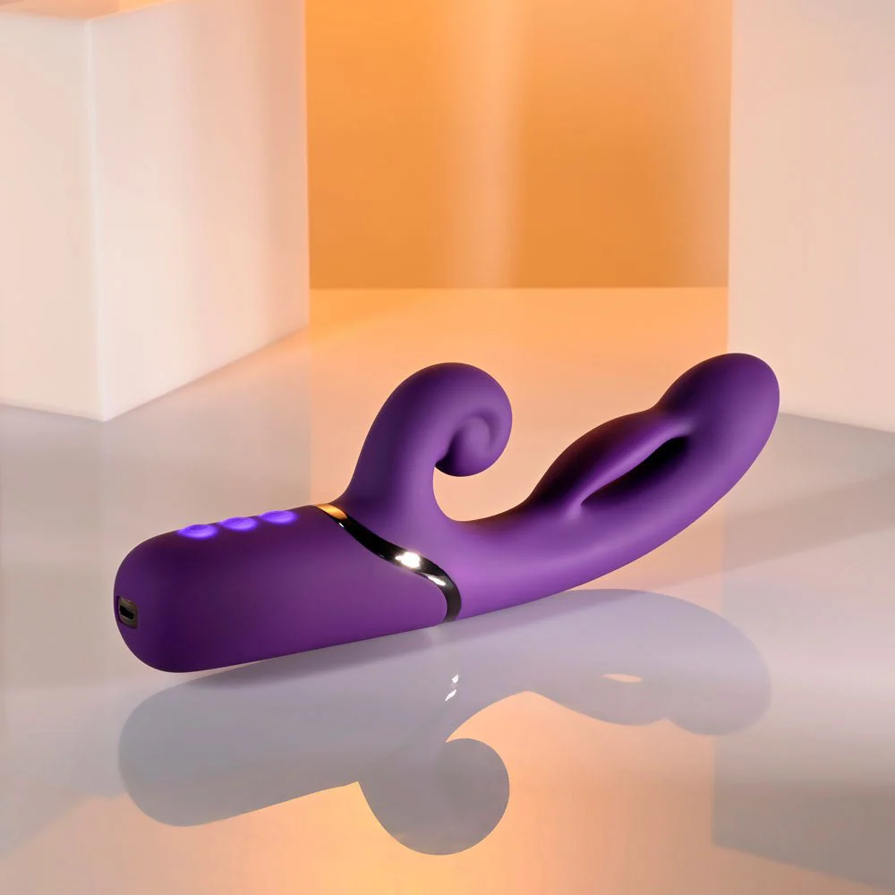 Evolved Pleasure Puff Inflatable Rabbit Vibrator | Purple Silicone G-Spot - Image 7