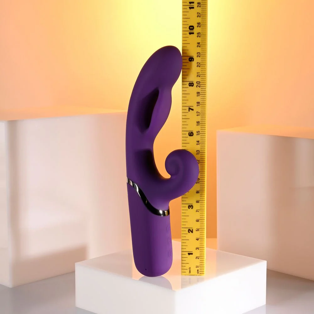 Evolved Pleasure Puff Inflatable Rabbit Vibrator | Purple Silicone G-Spot - Image 9