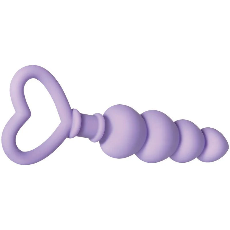 Evolved Sweet Treat – Purple Beaded Silicone Butt Plug with Handle - Image 5