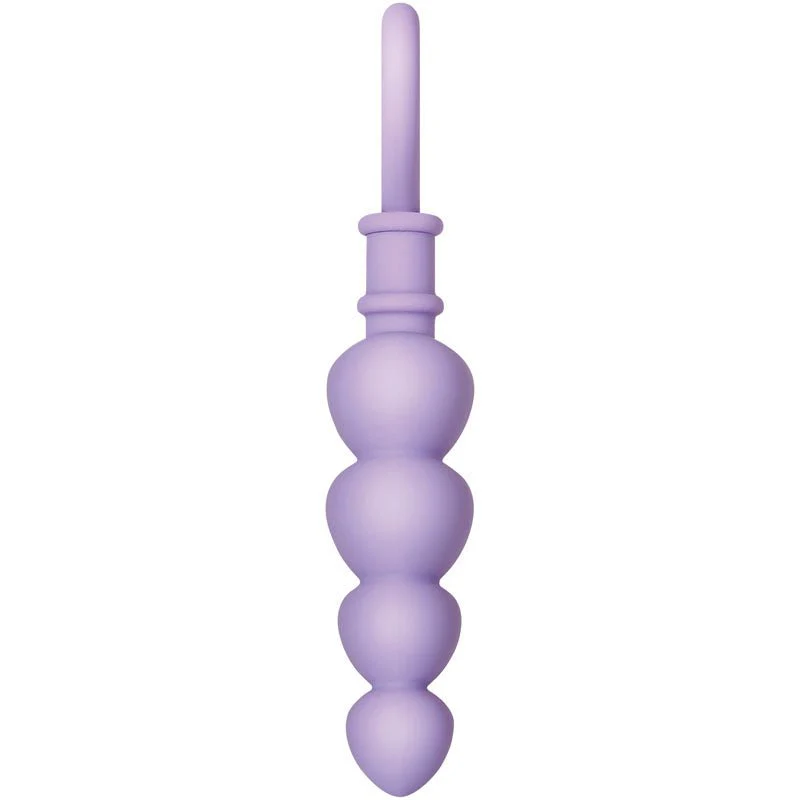 Evolved Sweet Treat – Purple Beaded Silicone Butt Plug with Handle - Image 6