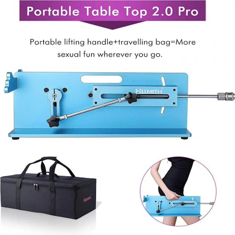 HiSmith Tabletop 2.0 Pro Blue APP, Remote, Wire 3 In 1 Control Premium Sex Machine - Image 4