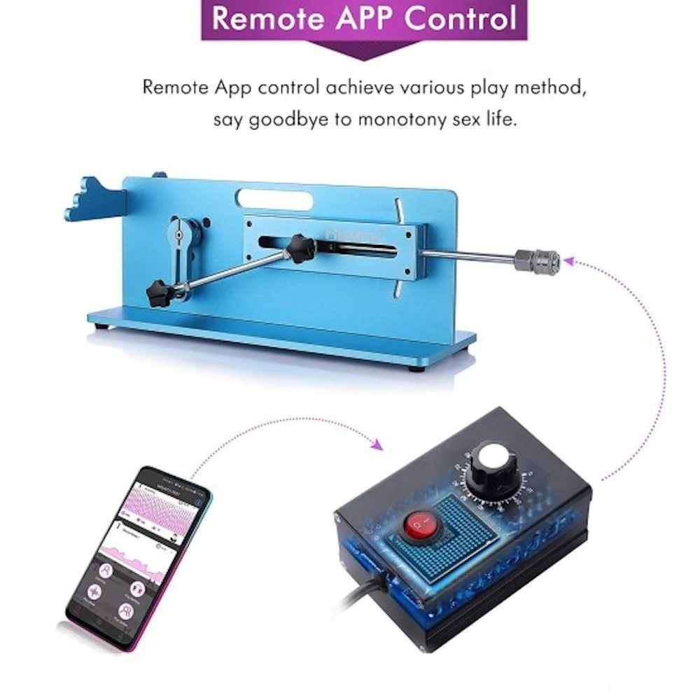 HiSmith Tabletop 2.0 Pro Blue APP, Remote, Wire 3 In 1 Control Premium Sex Machine - Image 5