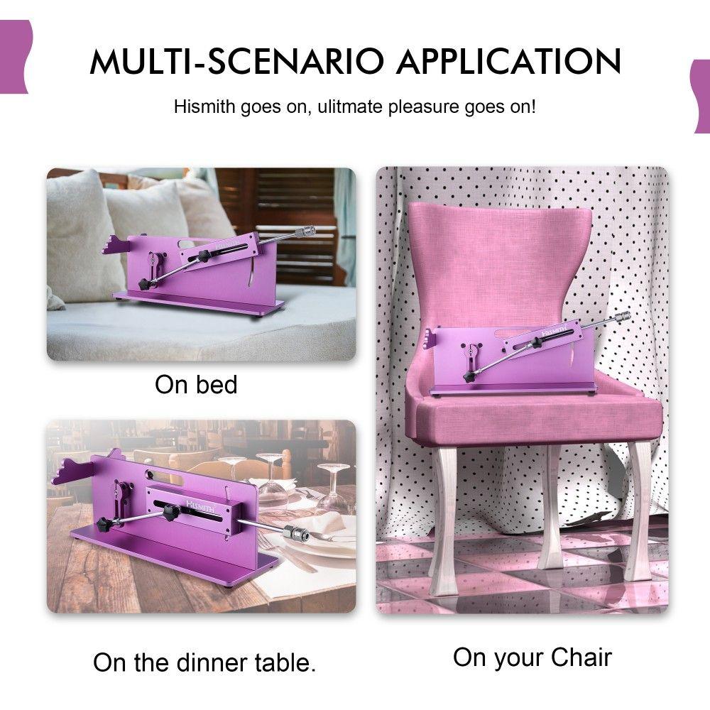HiSmith Tabletop 2.0 Pro Purple APP, Remote, Wire 3 In 1 Control Premium Sex Machine - Image 6