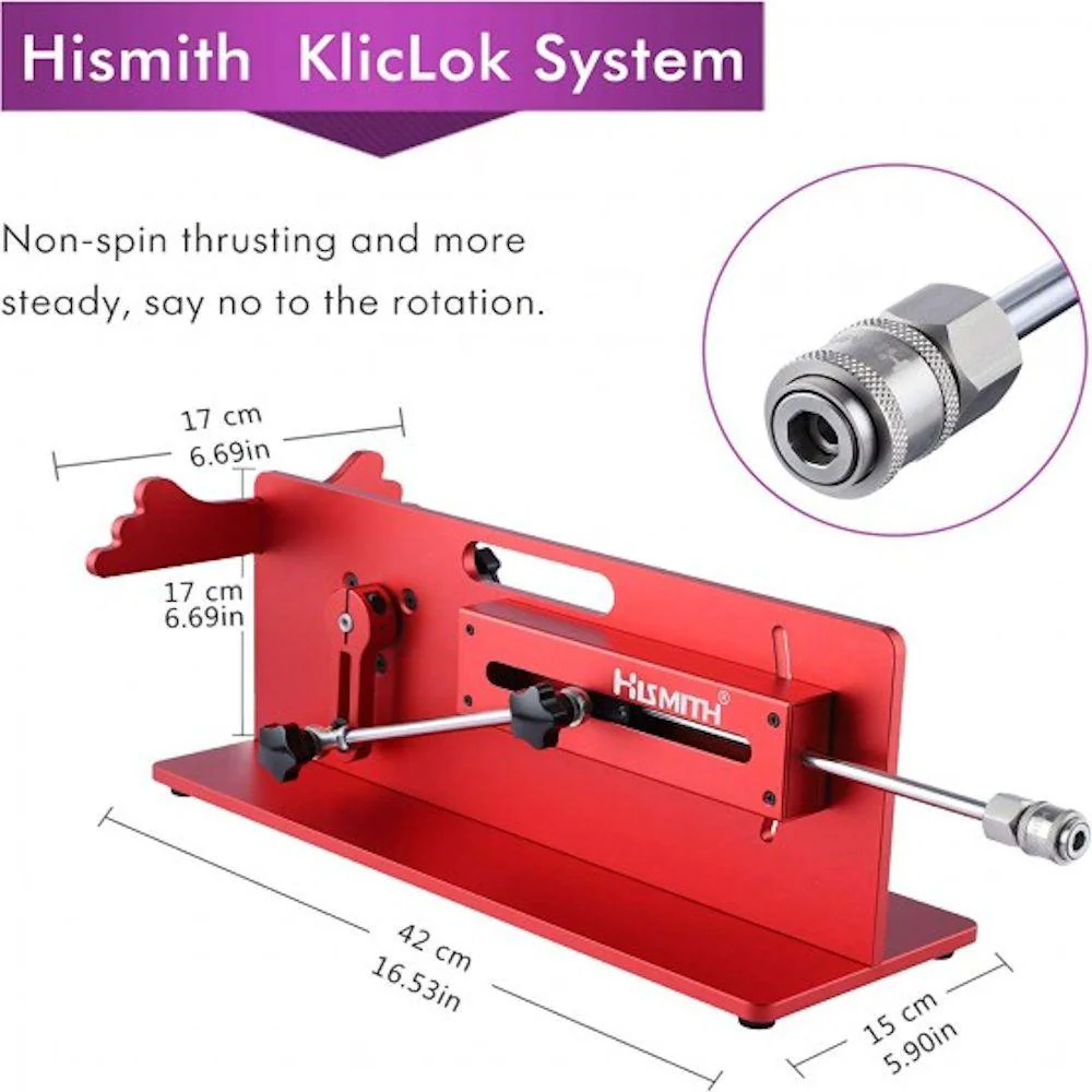 HiSmith Tabletop 2.0 Pro Red APP, Remote, Wire 3 In 1 Control Premium Sex Machine - Image 5