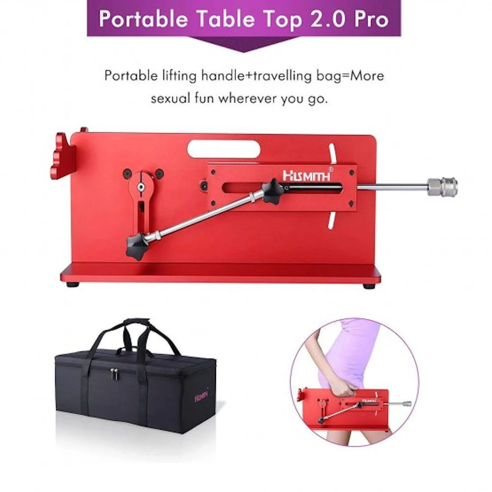 HiSmith Tabletop 2.0 Pro Red APP, Remote, Wire 3 In 1 Control Premium Sex Machine - Image 7