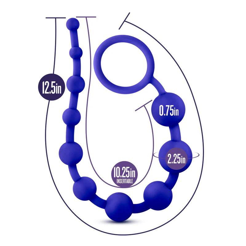 Luxe Silicone 10 Beads Indigo - Image 30