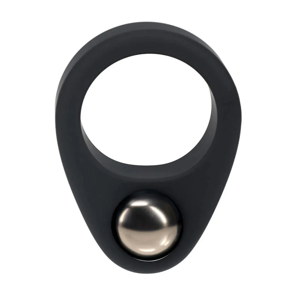 LEVELZ Single Weighted Ball Cock Ring – Black Silicone Enhancer - Image 3