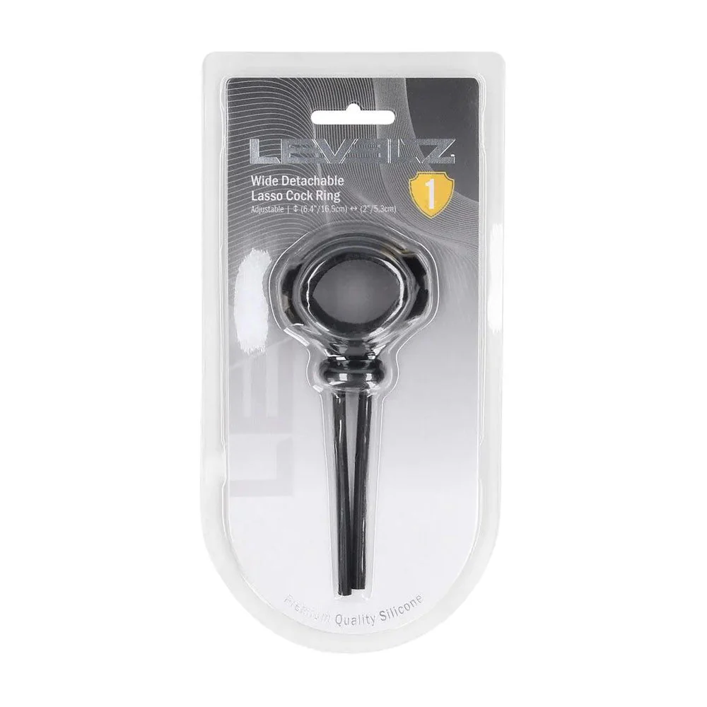Levelz Wide Detachable Lasso Cock Ring – Adjustable Black Ring - Image 6