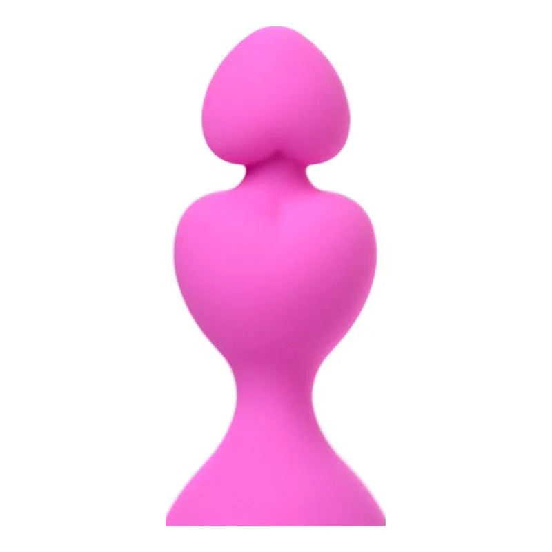 ToDo Sweety Pink Silicone Anal Chain - Graduated Heart Beads 18.5cm - Image 22