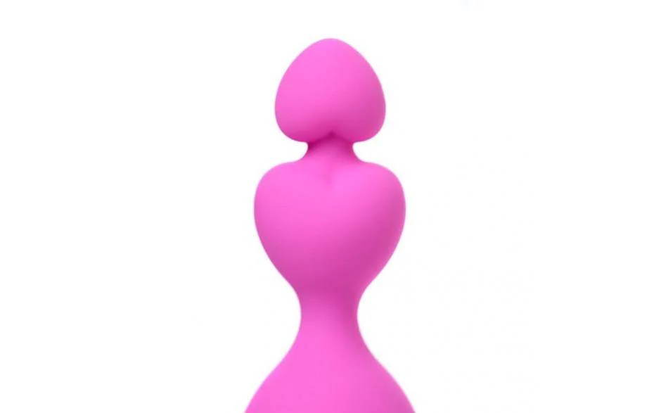 ToDo Sweety Pink Silicone Anal Chain - Graduated Heart Beads 18.5cm - Image 4