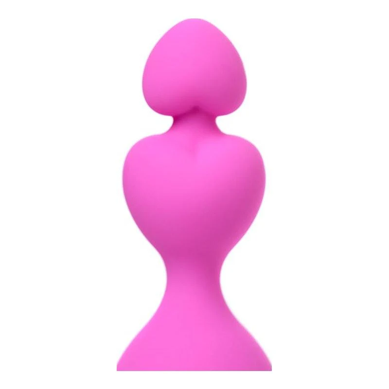 ToDo Sweety Pink Silicone Anal Chain - Graduated Heart Beads 18.5cm - Image 7